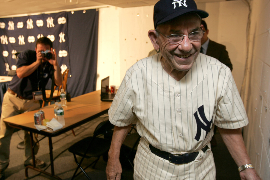 Yogi Berra, final game at Yankee Stadium